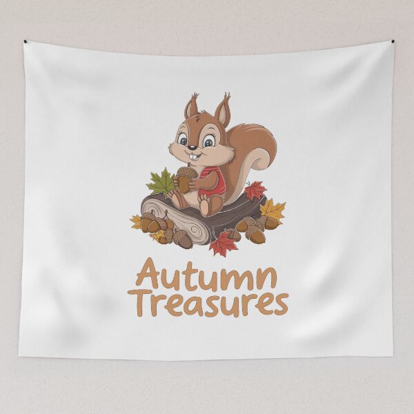 Item preview, Cute autumn design: Squirrel's Harvest Hoard designed and sold by Davideus.
