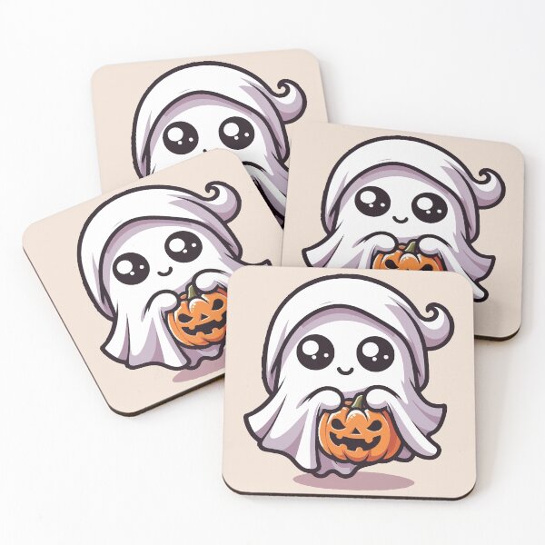 Item preview, Whimsical Ghostly Charm: Cute Ghost with Pumpkin Illustration designed and sold by -DEEWOLF-.