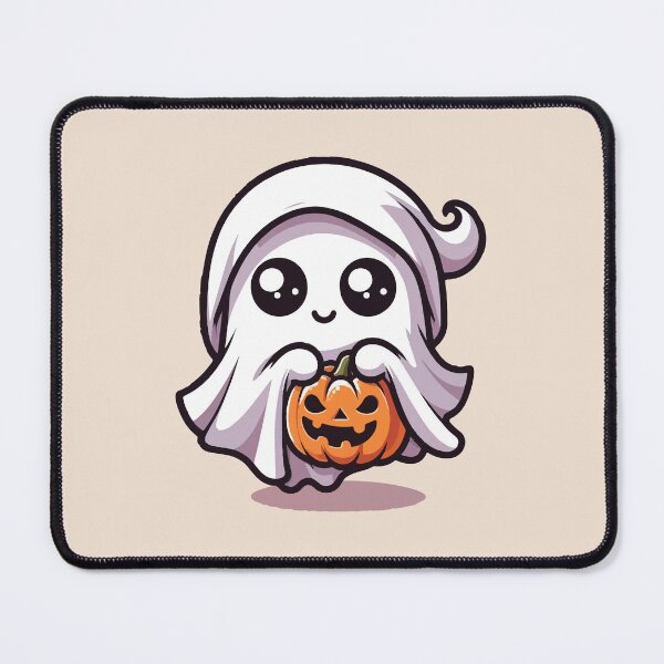 Item preview, Whimsical Ghostly Charm: Cute Ghost with Pumpkin Illustration designed and sold by -DEEWOLF-.