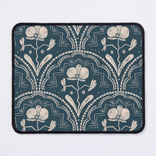 Item preview, Boho Whimsical Bathroom Tiles - Dark Blue designed and sold by Anis Illustration.
