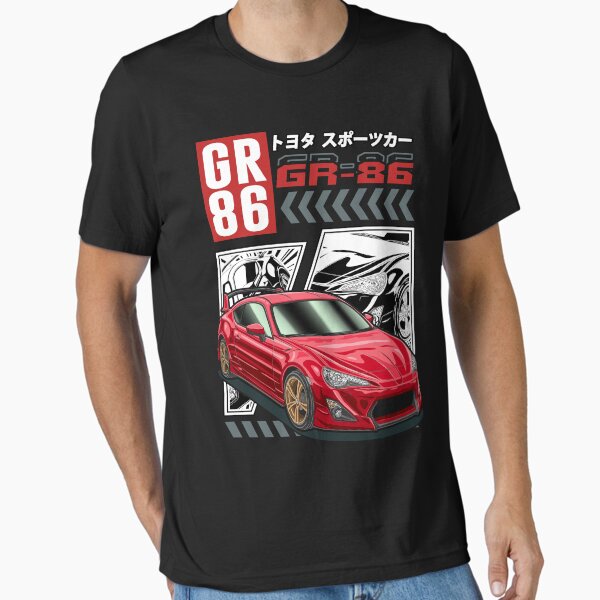 Vista previa del artículo con la obra «Toyota GR86 rojo JDM estilo cómic», diseñado y vendido por JDM Guyvit.