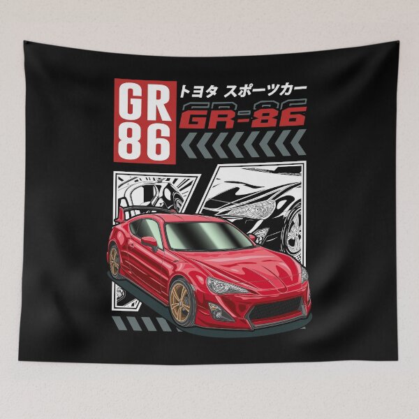 Item preview, JDM Red Toyota GR86 Comic Style designed and sold by JDM Guyvit.