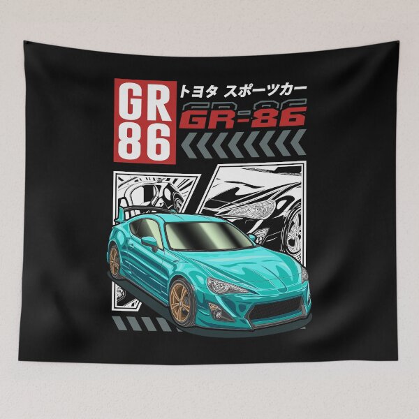 Item preview, JDM Teal Toyota GR86 Comic Style designed and sold by JDM Guyvit.