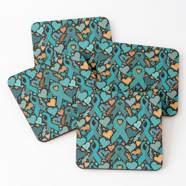 Item preview, Ovarian Cancer Awareness (black background) designed and sold by TraceyMackieArt.