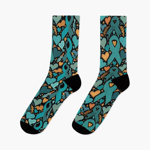 Item preview, Ovarian Cancer Awareness (black background) designed and sold by TraceyMackieArt.
