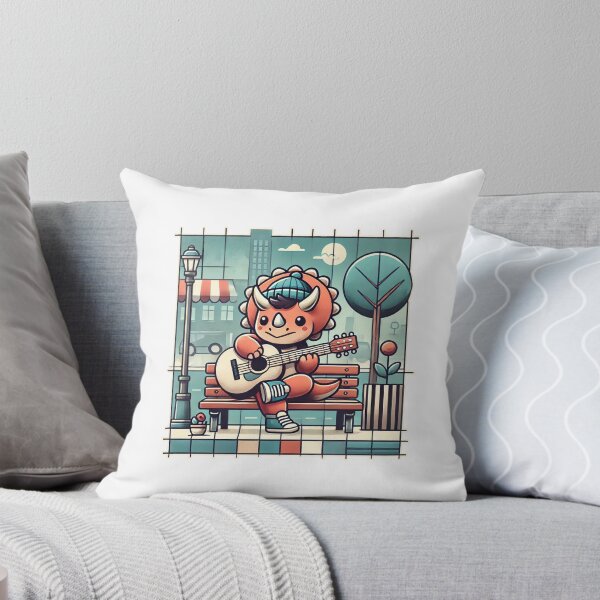 Item preview, dino city, guitar triceratops designed and sold by serpinga.