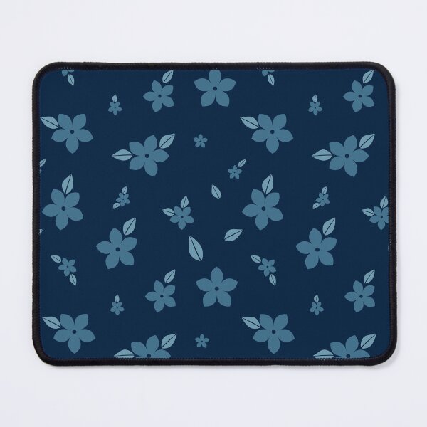 Item preview, seamless pattern with flowers, blue background designed and sold by HippoInkStudio.