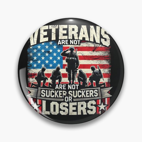 Item preview, Veterans Are Not Suckers Or Losers Vintage USA Flag Veteran designed and sold by SztylishDesigns.