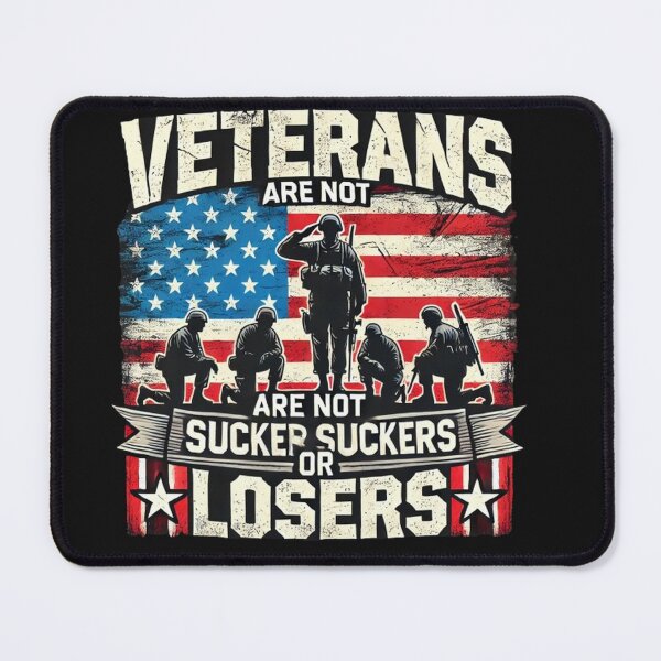 Item preview, Veterans Are Not Suckers Or Losers Vintage USA Flag Veteran designed and sold by SztylishDesigns.