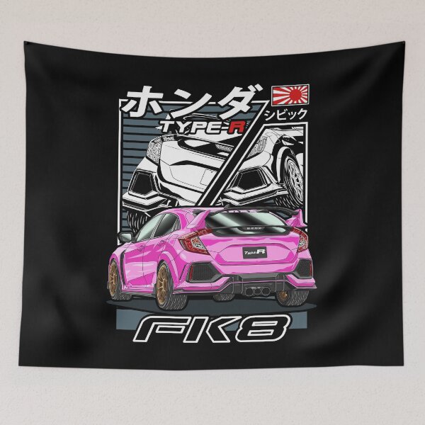 Item preview, Pink Civic Type R FK8 Comic Style designed and sold by JDM Guyvit.