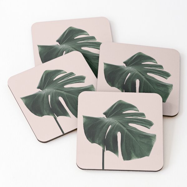 Item preview, Monstera Leaf on a pink background designed and sold by Chantelle Flores.
