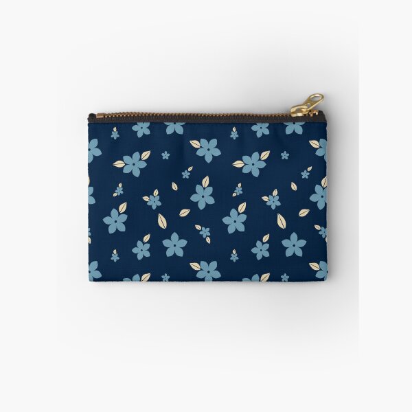 Item preview, seamless pattern with flowers, blue background designed and sold by HippoInkStudio.
