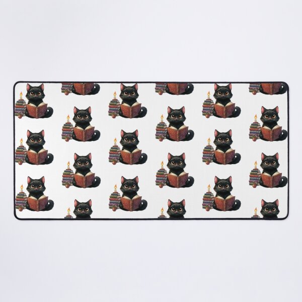 Item preview, Cute Black Cat Reading Enchanted Book designed and sold by darsh30.
