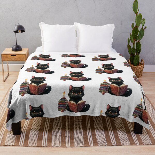 Item preview, Cute Black Cat Reading Enchanted Book designed and sold by darsh30.
