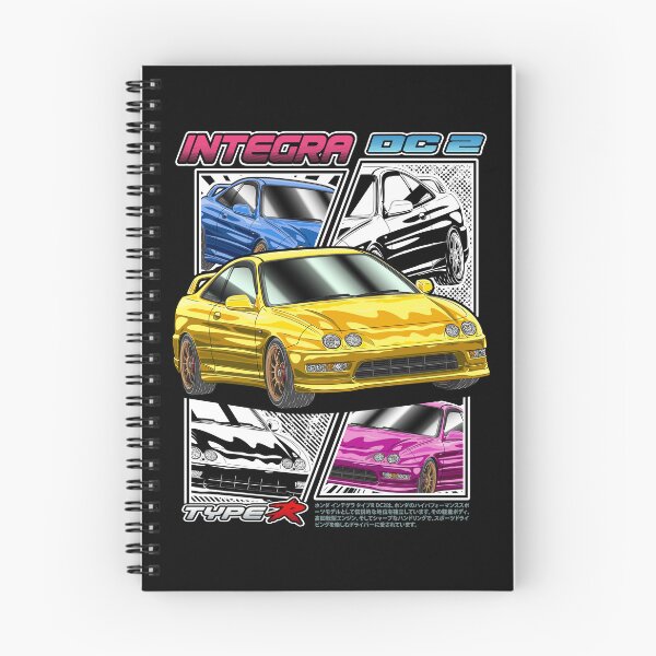 Item preview, Yellow Honda Integra Type R DC2 Comic Style designed and sold by JDM Guyvit.