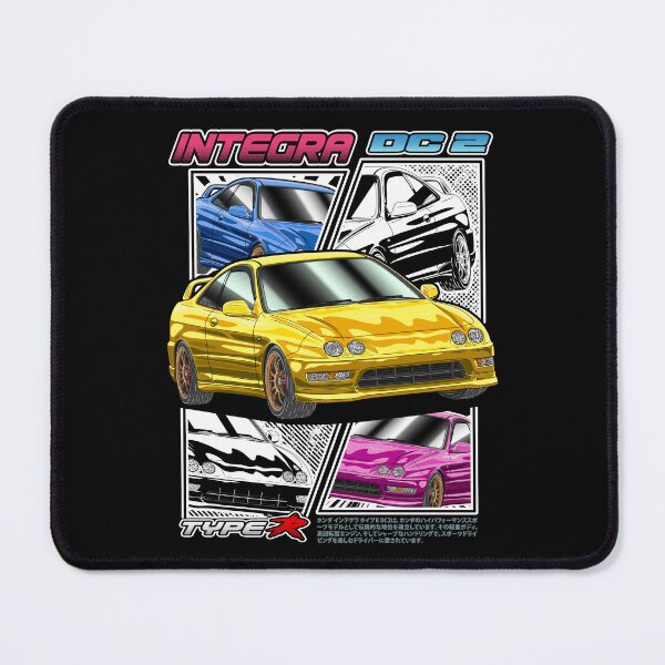 Item preview, Yellow Honda Integra Type R DC2 Comic Style designed and sold by JDM Guyvit.