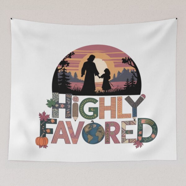 Item preview, "HIGHLY FAVORED".  Bible verse  designed and sold by Obinne.