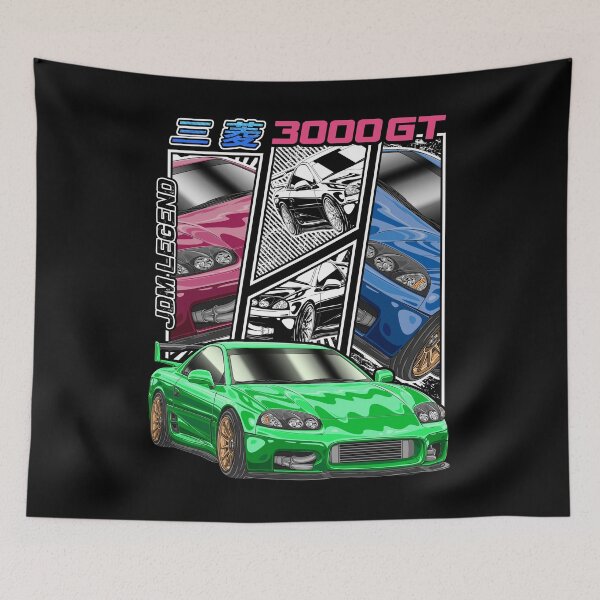 Item preview, Green Mitsubishi 3000GT Comic Style designed and sold by JDM Guyvit.