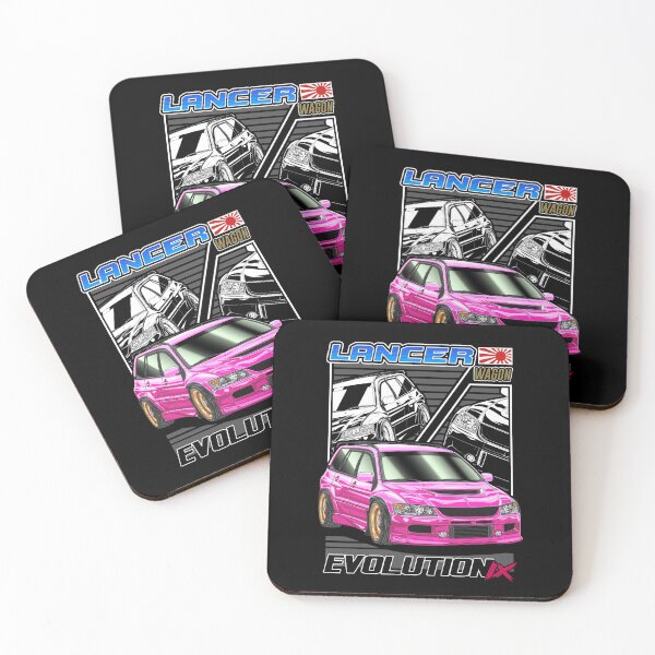Item preview, Pink Mitsubishi Lancer Evo9 Wagon Comic Style designed and sold by JDM Guyvit.