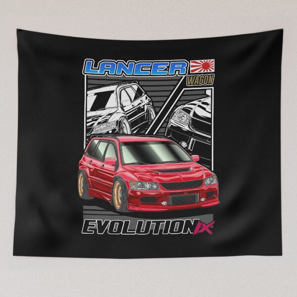 Item preview, Red Mitsubishi Lancer Evo9 Wagon Comic Style designed and sold by JDM Guyvit.