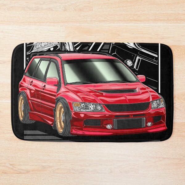 Item preview, Red Mitsubishi Lancer Evo9 Wagon Comic Style designed and sold by JDM Guyvit.
