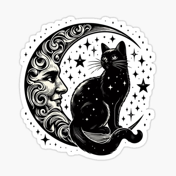 Artikel-Vorschau von die Katze sitzt auf dem Mond, designt und verkauft von e-milka.