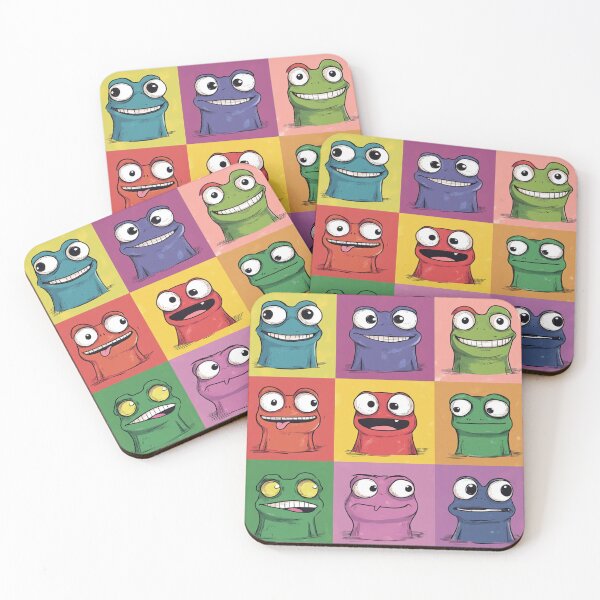 Item preview, Colorful Cute Frogs Funny Pattern designed and sold by GrinGalore.