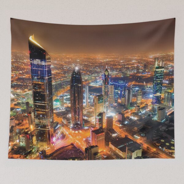 Item preview, Kuwait Tower at night designed and sold by skalihm.