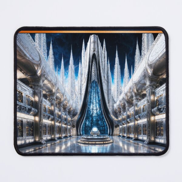 Item preview, Futuristic Central City Data Control Center Breathtaking AI Concept Art by Xzendor7 designed and sold by Xzendor7 Digital Art Creations.