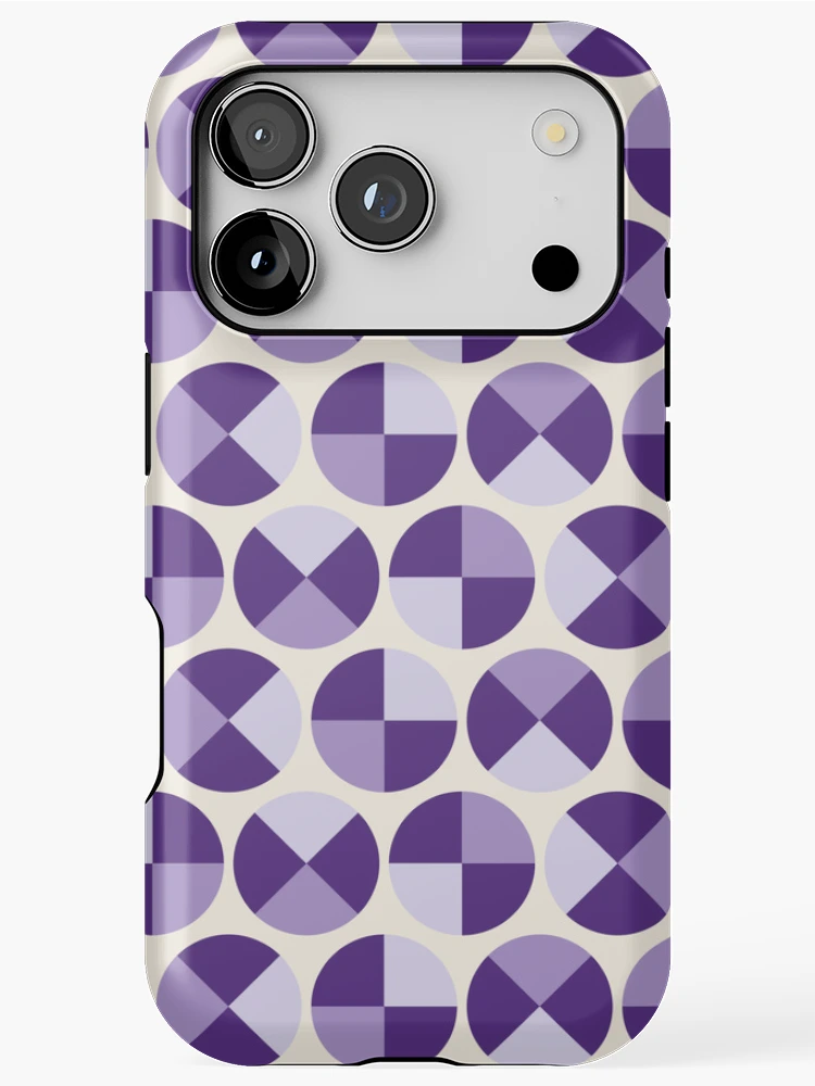 Thumbnail 1 of 4, iPhone Case, Purple circle pattern designed and sold by RuthB-Design.
