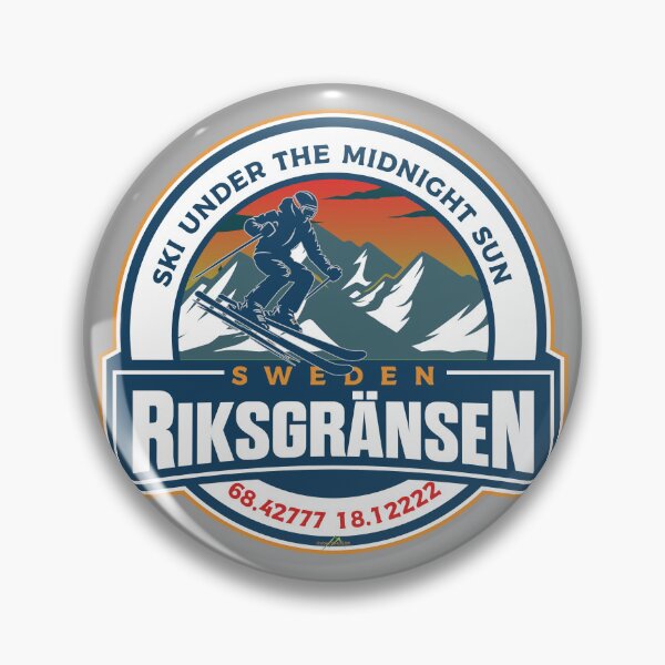 Item preview, Riksgransen Sweden Skiing Arctic Circle Riksgränsen Sticker T-Shirt 01 designed and sold by OuterShellUK.