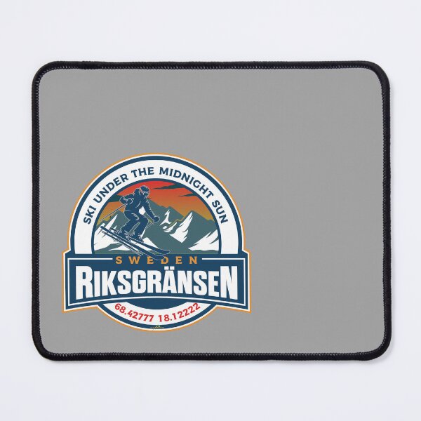 Item preview, Riksgransen Sweden Skiing Arctic Circle Riksgränsen Sticker T-Shirt 01 designed and sold by OuterShellUK.