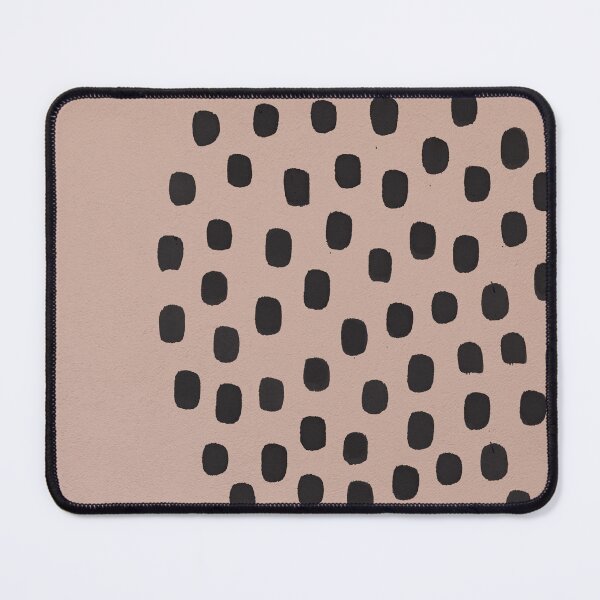 Item preview, Black abstract watercolor dots on a beige background designed and sold by Kzara Visual.