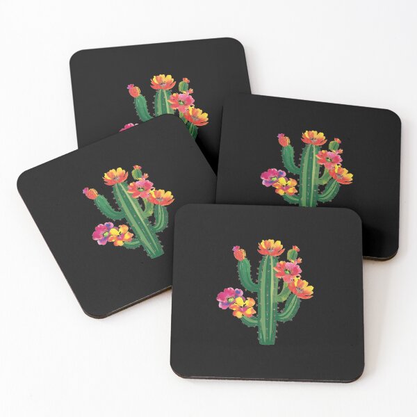 Item preview, Impresión artística de cactus en acuarela: vibrante floración del desierto designed and sold by products4urduke.