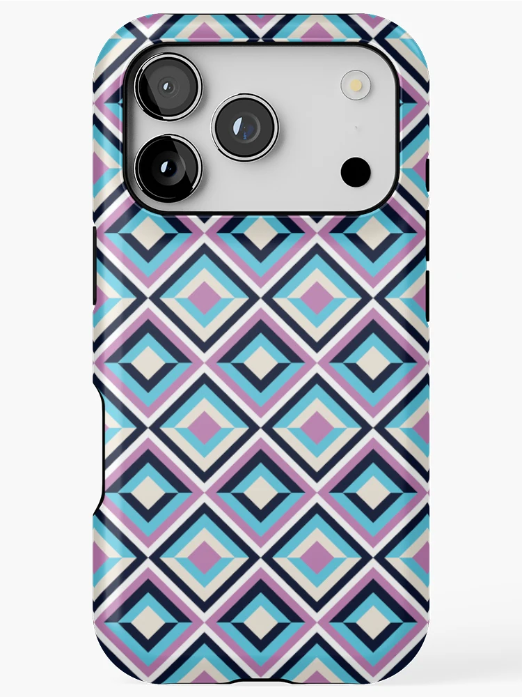 Thumbnail 1 of 4, iPhone Case, Funky diamond pattern designed and sold by RuthB-Design.