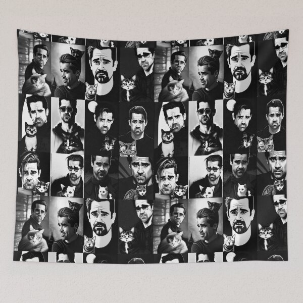 Item preview, Colin Farrell and Cats Black and White  designed and sold by Divine Ease.