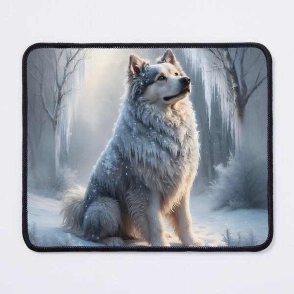 Item preview, Winter Dog in Snow - Enchanting Winter Wonderland Design by LaLi Designs designed and sold by LaLi-Designs.