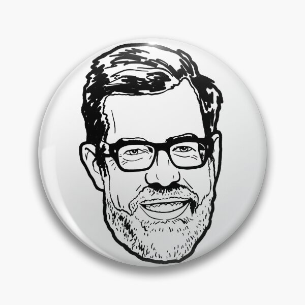 Item preview, Richard Osman doodle portrait designed and sold by PickledjoArt.