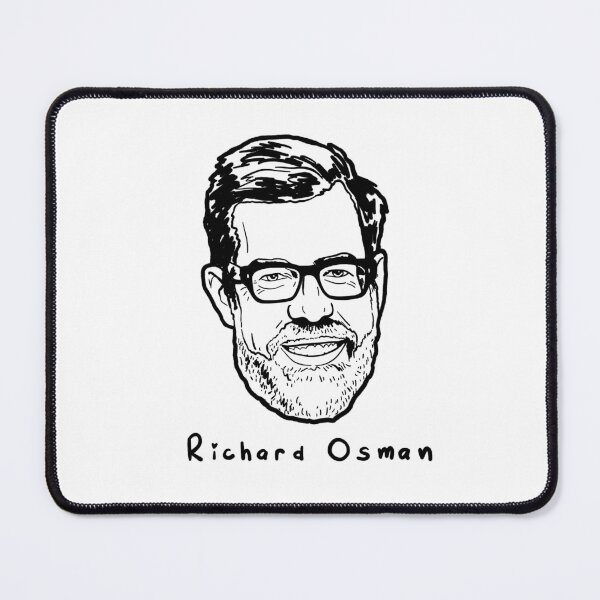 Item preview, Richard Osman doodle portrait designed and sold by PickledjoArt.