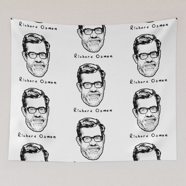 Item preview, Richard Osman doodle portrait designed and sold by PickledjoArt.