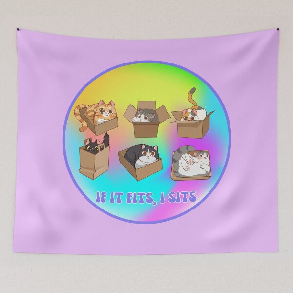 Item preview, If it fits, I sits, cats in boxes designed and sold by Eternity Eventually.