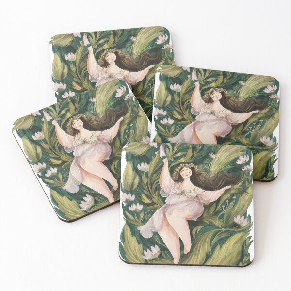 Item preview, Fairy in the leaves illustration designed and sold by Artofstephmarie.