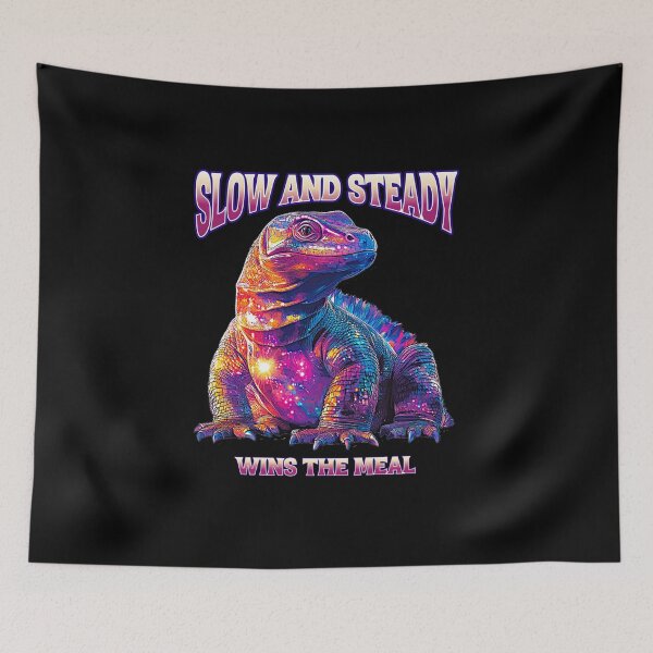 Item preview, Komodo Dragon Neon Aesthetic – Slow and Steady Wins the Meal designed and sold by OwlWorks.
