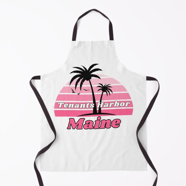 Item preview, Retro Cool Tenants Harbor Beach Maine Palm Tree at Sunset Souvenirs designed and sold by karmdaf.