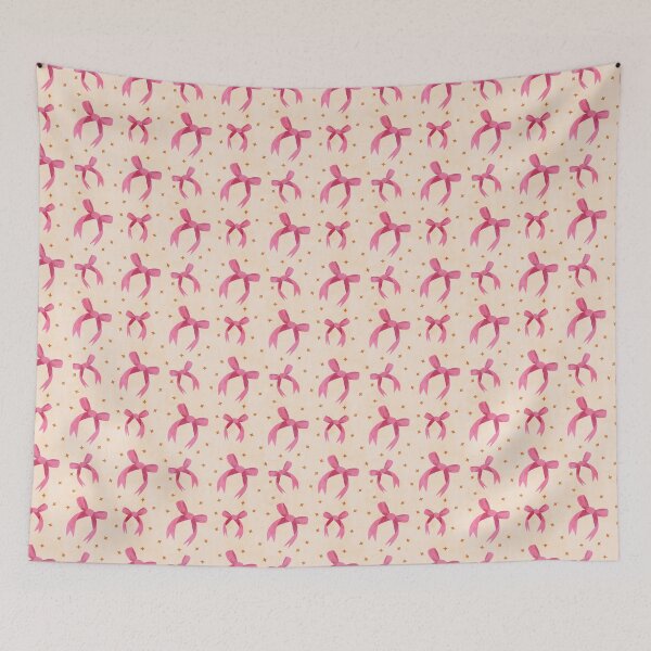 Item preview, Pink Bow Ribbon Illustration Seamless Pattern designed and sold by MadebyUwi.