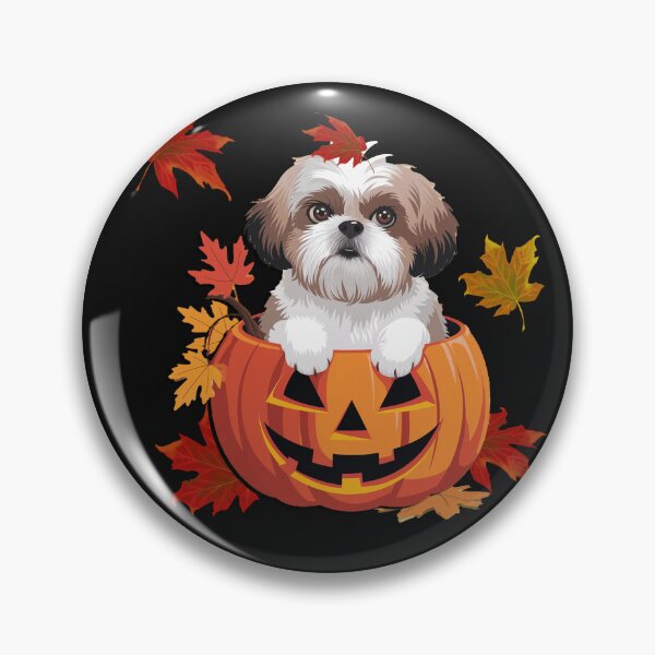 Item preview, Shihtzu Fall Design Jackolantern & Fall Leaves Halloween designed and sold by tamdevo1.