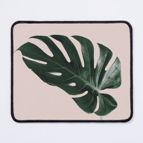 Item preview, Swiss Monstera Leaf on a pink background designed and sold by Kzara Visual.