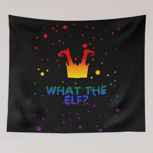 Item preview, Classic Flag What The Elf Graphic, Christmas t-shirts, Funny Elf Tees, Funny Xmas t-shirts, Upside down elf,  designed and sold by PrideBeProud.