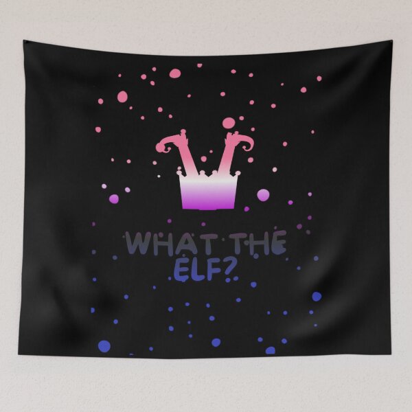 Item preview, Genderfluid Flag What The Elf Graphic, Christmas t-shirts, Funny Elf Tees, Funny Xmas t-shirts, Upside down elf,  designed and sold by PrideBeProud.