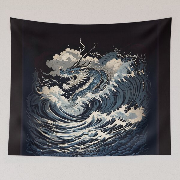 Item preview, CHINESE WATER DRAGON IN TEMPTEST SEA designed and sold by INNERHARMONY2.